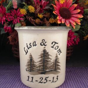 Personalized Handmade Pottery Quart Crock