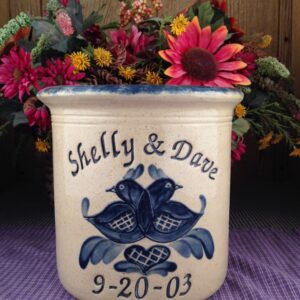 Personalized Handmande Pottery Half Gallon Crock