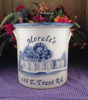 Personalized Handmade Pottery Gallon House Crock