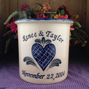 Personalized Handmade Pottery Gallon Crock