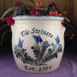 Personalized Handmade Pottery Belly Crock with Handles