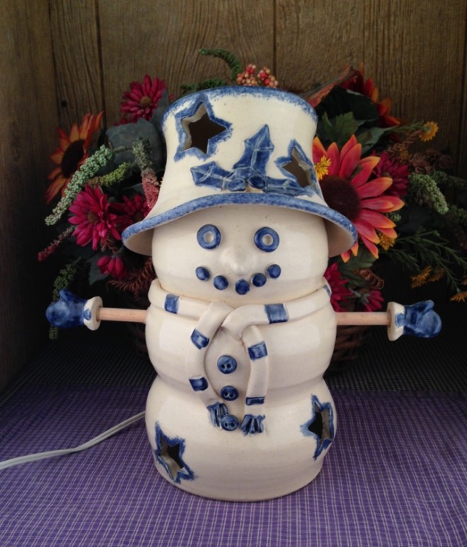 the snowman pottery figures