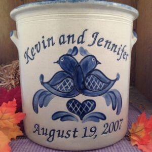 Personalized Handmade Pottery Three Gallon Crock