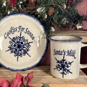 Cookies for Santa plate and mug (2 pieces)