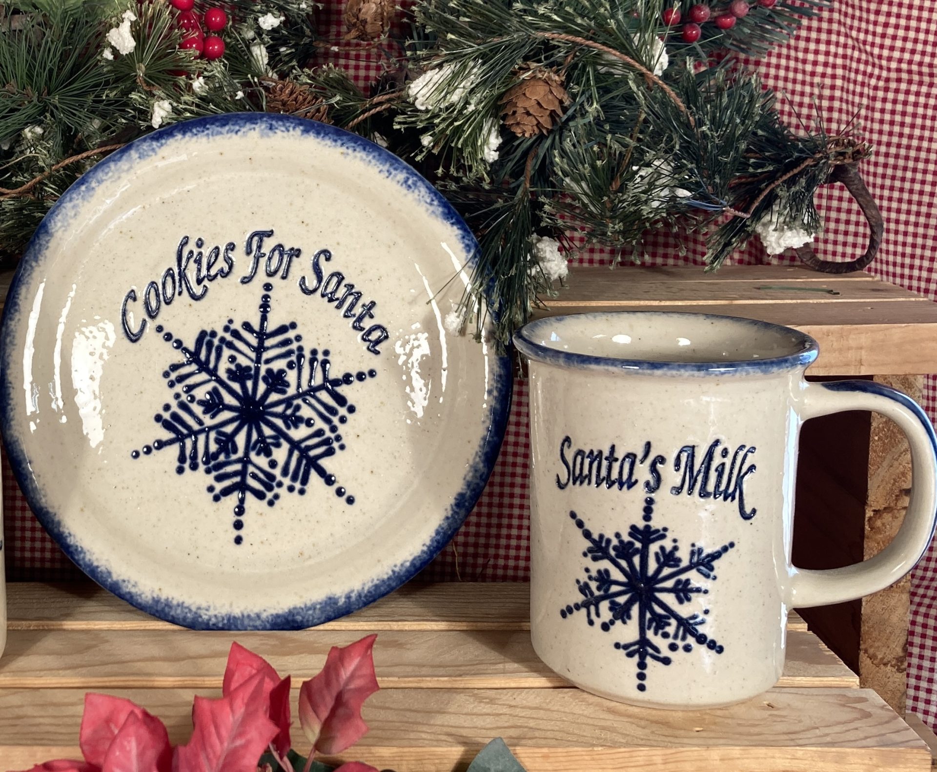 Cookies for Santa plate and mug (2 pieces)