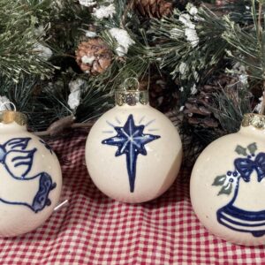 Christmas Ball Ornaments - Peace on Earth (3 pieces)