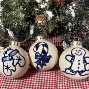 Christmas Ball Ornaments - Sugar & Spice (3 pieces)