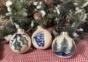 Christmas Ball Ornaments - Evergreen Enchantment (3 pieces.)