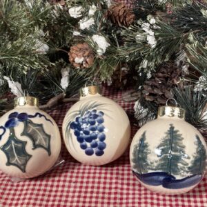 Christmas Ball Ornaments - Evergreen Enchantment (3 pieces.)