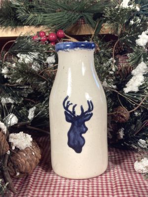 Deer Sm. Milk Jar Vase